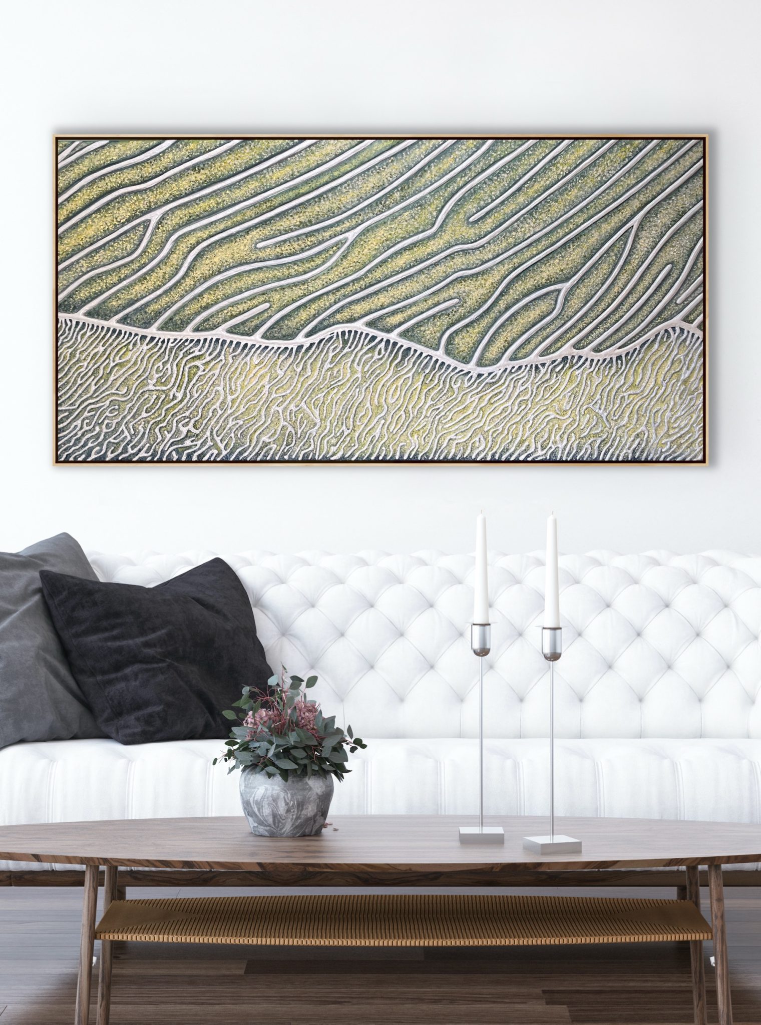 Gyvybės tėkmė 90 × 180 cm Reljefinis paveikslas